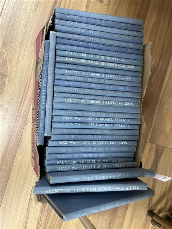 Igglesden (C.), A Saunter Through Kent, approx. 32 vols, blue cloth binding